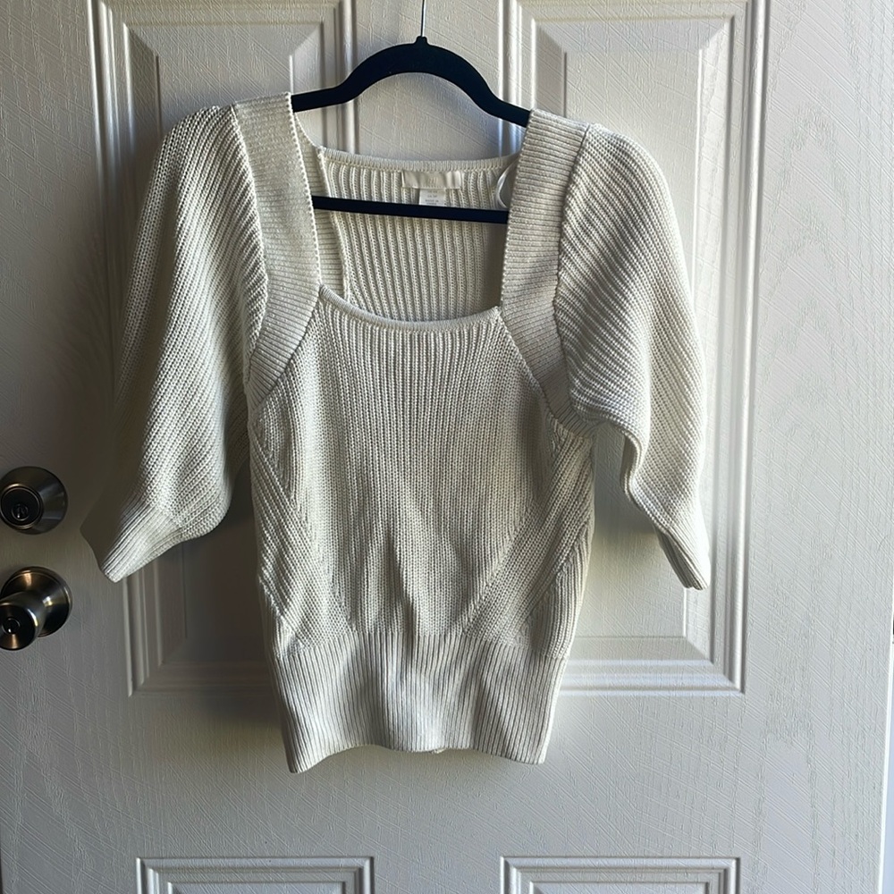 H&M White Sweater Size XS